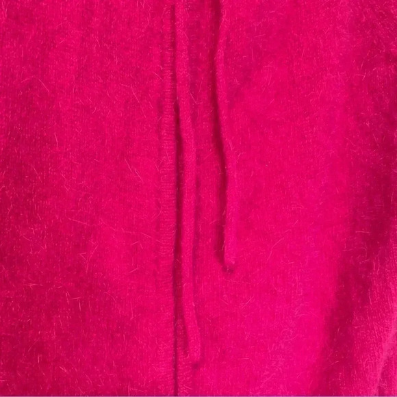 Moda International rabbit hair blend hot pink hoodie - Picture 3 of 5